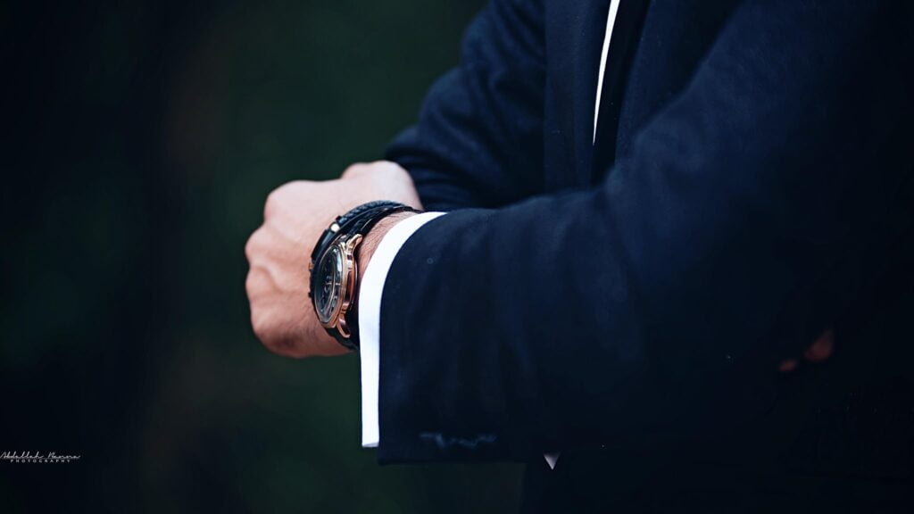 lebanese wedding groom photography showing details of the hand and toxido, taken by abdallah banna photography