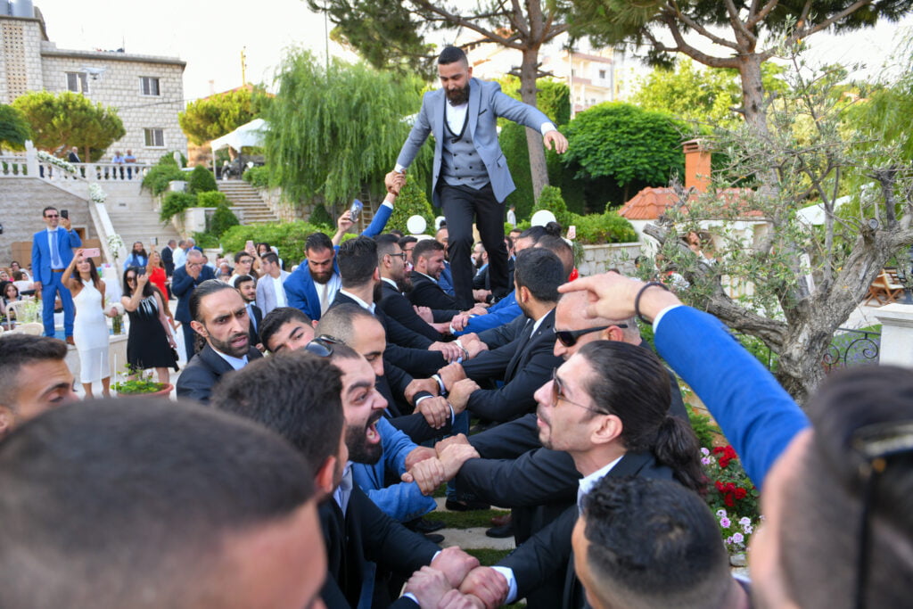 Groom lebanese wedding traditional entry