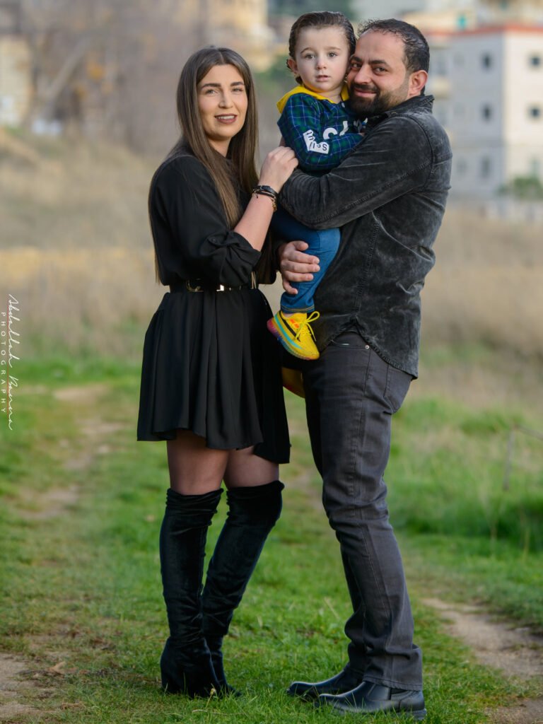 a young mother with her child during a family photography session