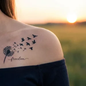 وشم طيور محلقة ترمز للحرية