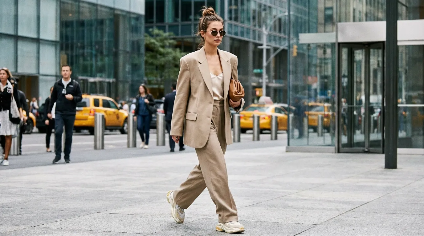 تصميم بليزر واسع بأكتاف عريضة موضة 2026 لإطلالة عصرية