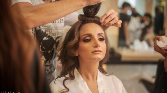 lebanese bride getting ready