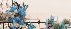 "Romantic wedding floral setup by Floria by Nour in Beirut